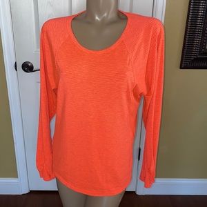 Athleta Orange Hayes Valley Dolman Long Sleeve Top - M